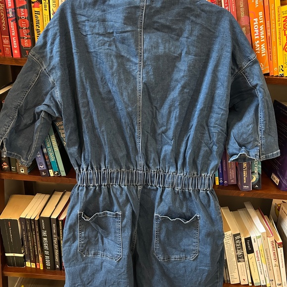 Fashion Nova Blue Denim Romper - Picture 4 of 4